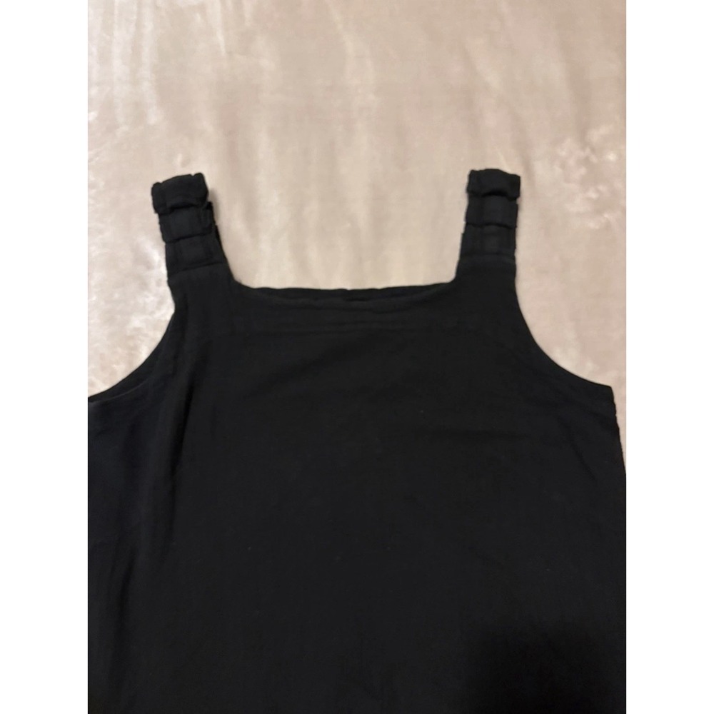 Oh My Gauze Black Midi Dress S/M Smocked Straps Breathable Cotton Coastal Artsy - Picture 3 of 6